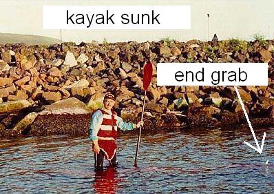 Kayak sunk completely
